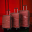 Vibrant Red Hardcase Luggage Set - 28', 24', and 20' Sizes - Korvel
