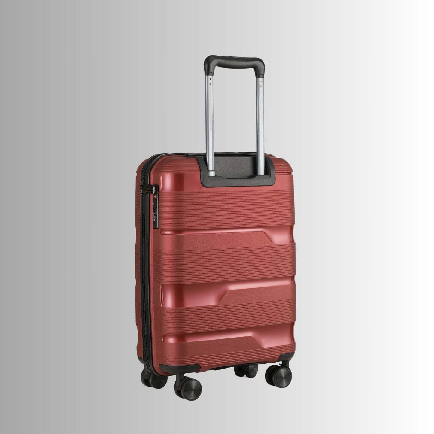 Vibrant Red Hardcase Luggage Set - 28', 24', and 20' Sizes - Korvel
