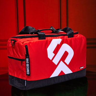 Sleek Red Sneaker Travel Duffle - Korvel