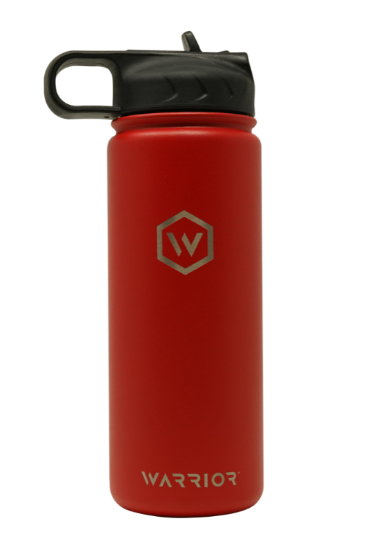Rockwell Warrior Flask - Premium Double-Walled Stainless Steel - Valor Red - Korvel