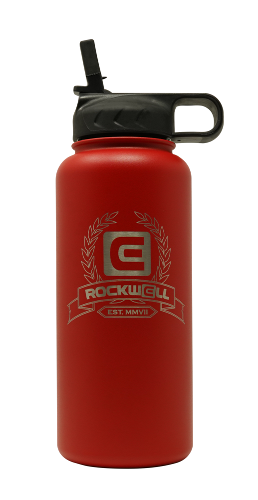 Rockwell Warrior Flask - Premium Double-Walled Stainless Steel - Valor Red - Korvel
