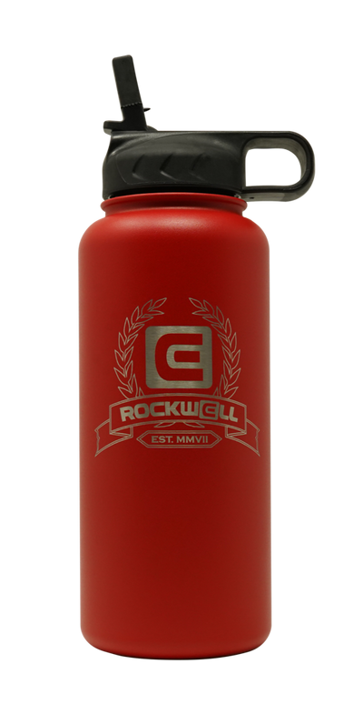 Rockwell Warrior Flask - Premium Double-Walled Stainless Steel - Valor Red - Korvel