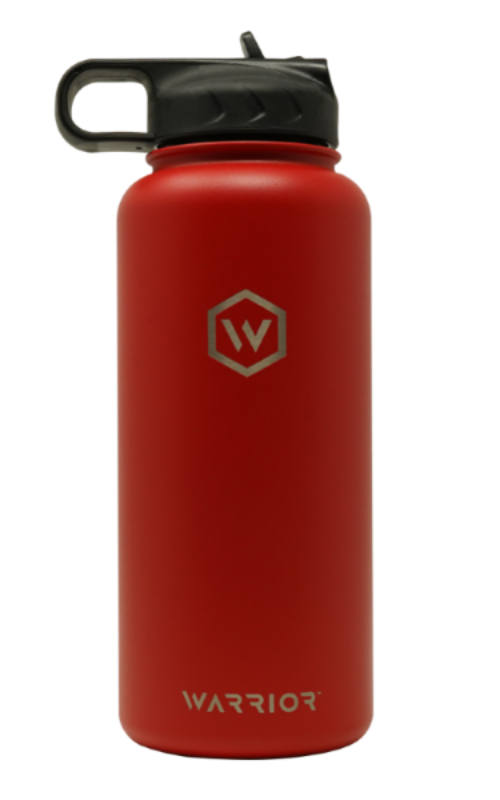 Rockwell Warrior Flask - Premium Double-Walled Stainless Steel - Valor Red - Korvel