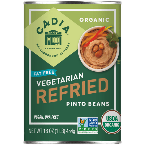 Haricots refrits biologiques sans gras de Cadia