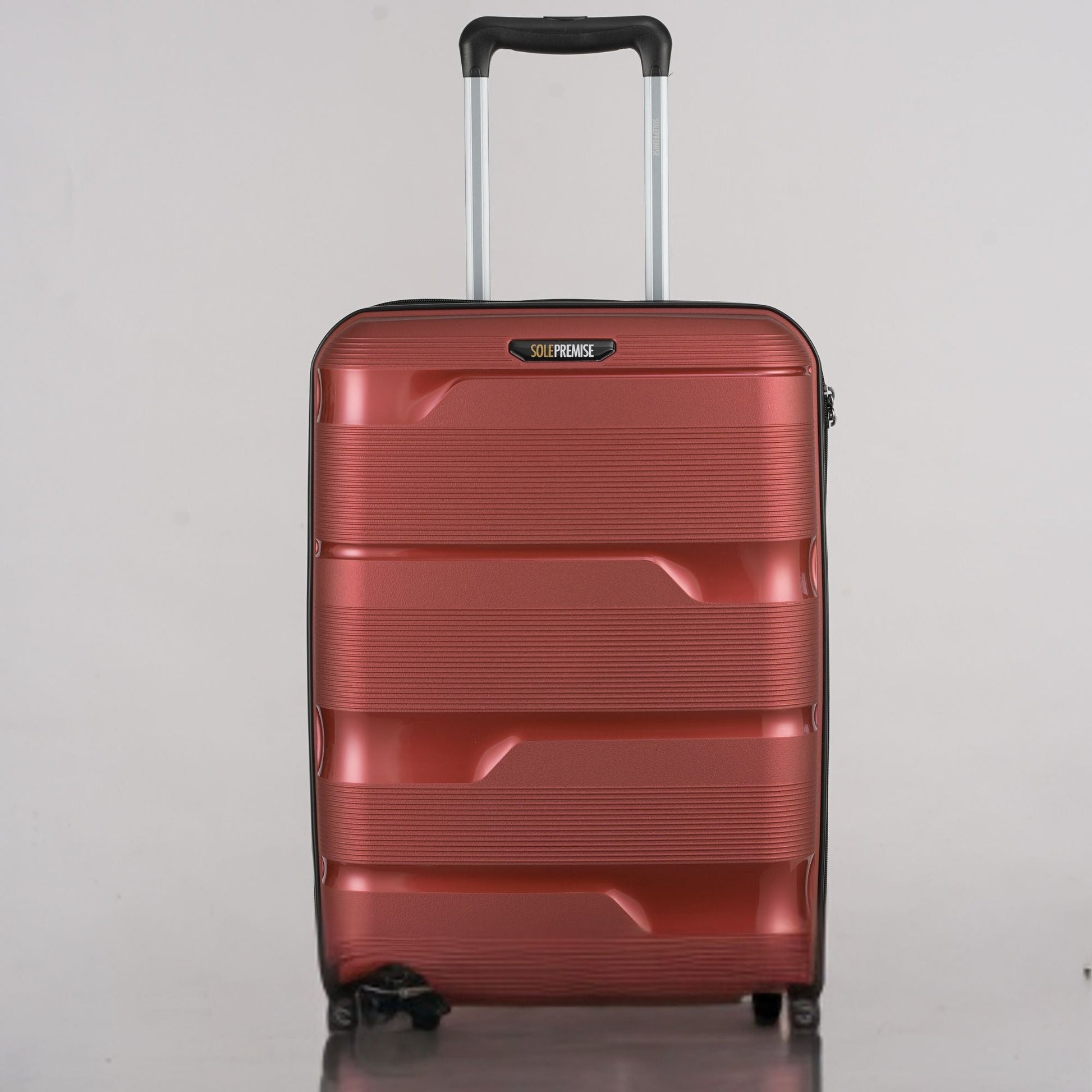 20-Inch Vibrant Red Spinner Carry-On Luggage with 360° Mobility - Korvel