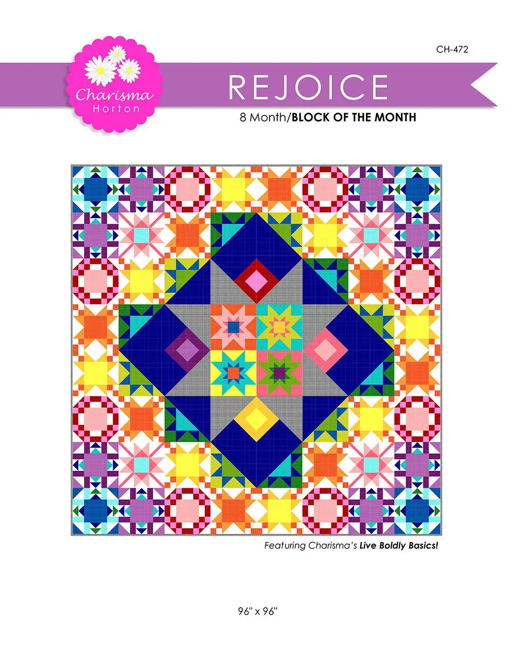 Patrón de Colcha Rejoice BOM