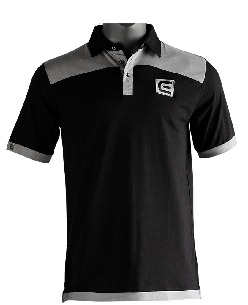 Polo Tri-Blend Rockwell - Negro/Gris