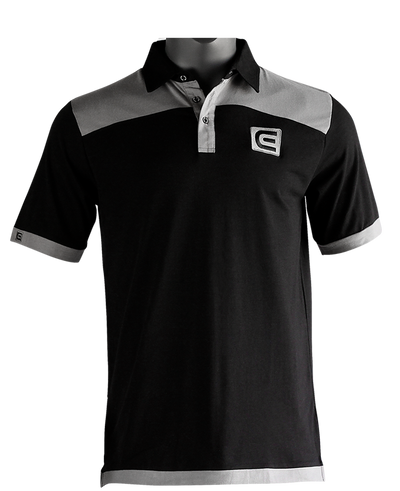 Rockwell Tri-Blend Polo - Black/Gray