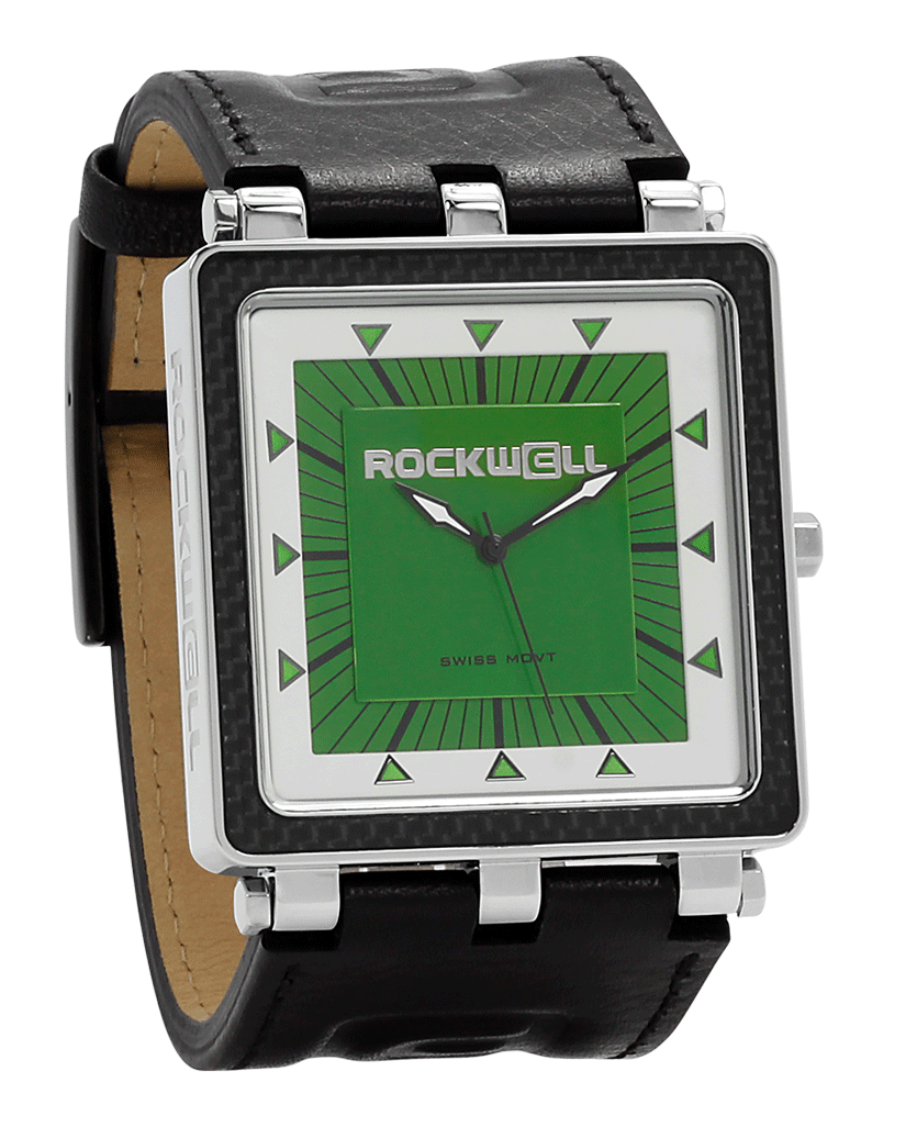 CF Leather Black/Green Watch - Bold & Durable Timepiece