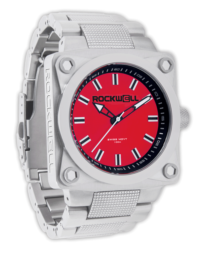 Reloj Rockwell 747 Plata-Rojo