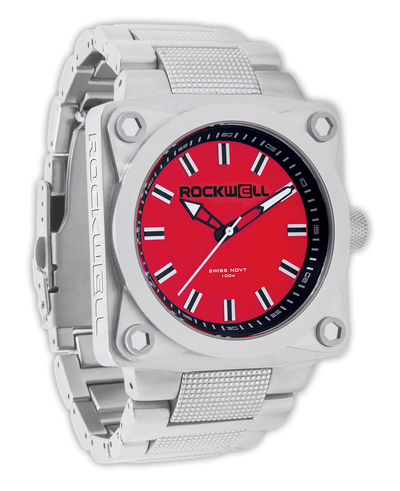 Rockwell 747 Silver-Red Watch