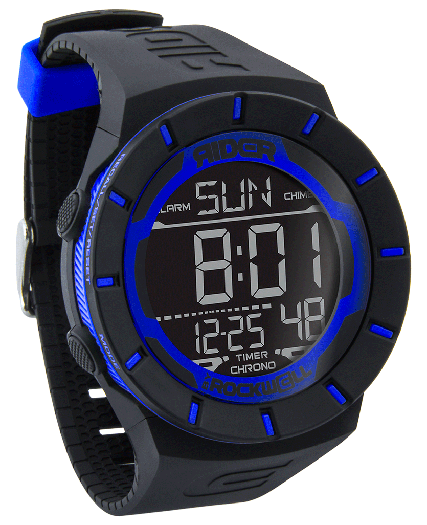 Reloj Digital Multifuncional Coliseum (Negro/Azul)