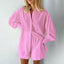 Lantern Sleeve Loose Shirt and Shorts Set