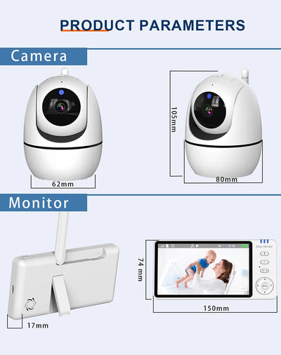 Monitor de bebé inalámbrico HD para tranquilidad