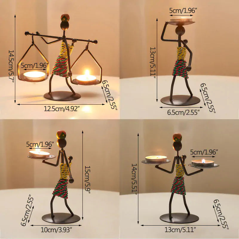Candelabro Moderno Iron Man - Decoración Elegante para el Hogar