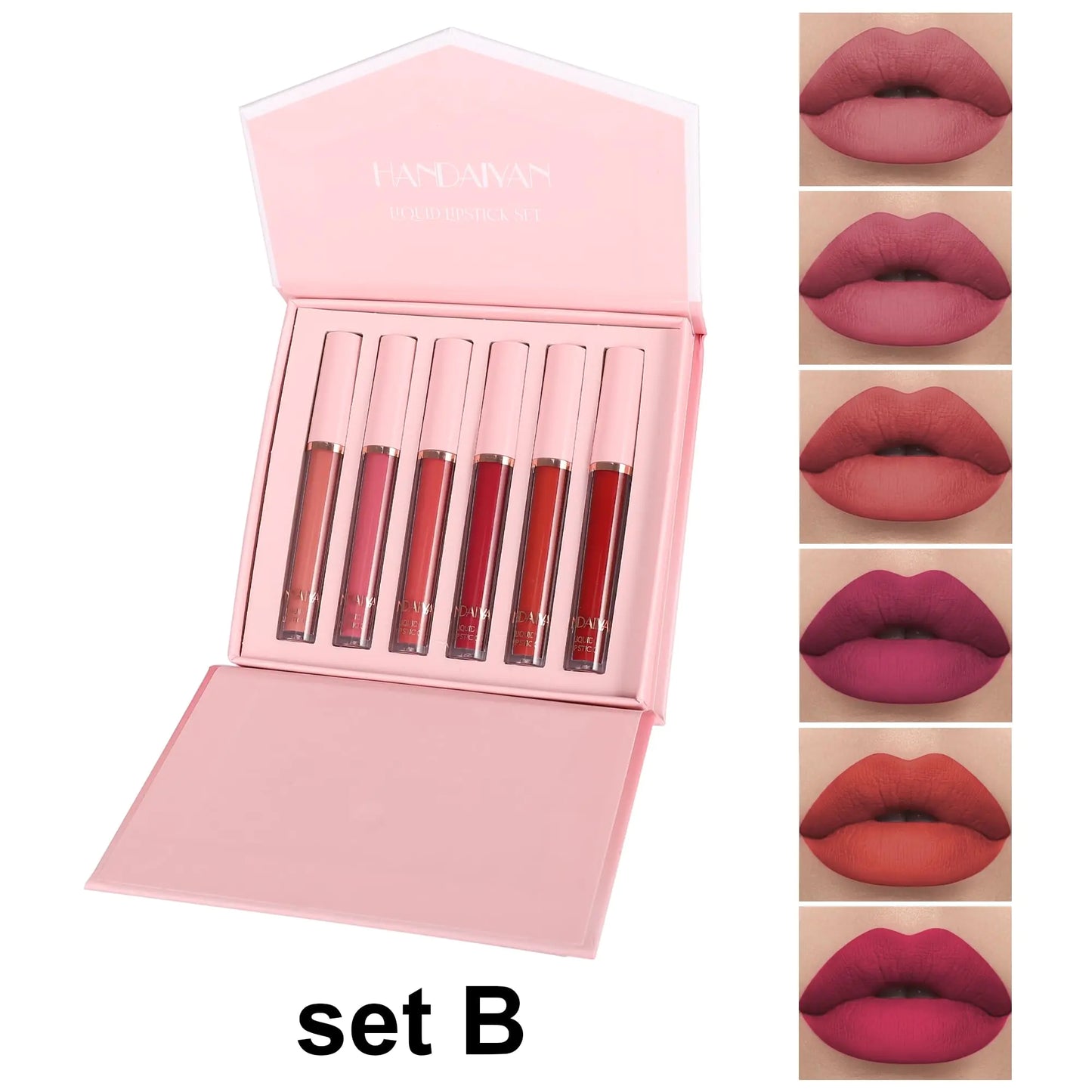 Set de 6 Labiales Líquidos Mate BestLand - Larga Duración y Resistente al Agua
