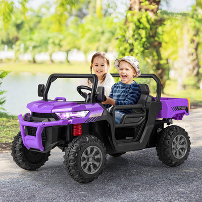 Camion électrique pour enfants 12V avec télécommande - Violet