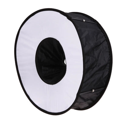 Ring Softbox SpeedLite Softbox Flash Light 45cm Foldable Diffuser Ring Speedlight Soft box - Korvel