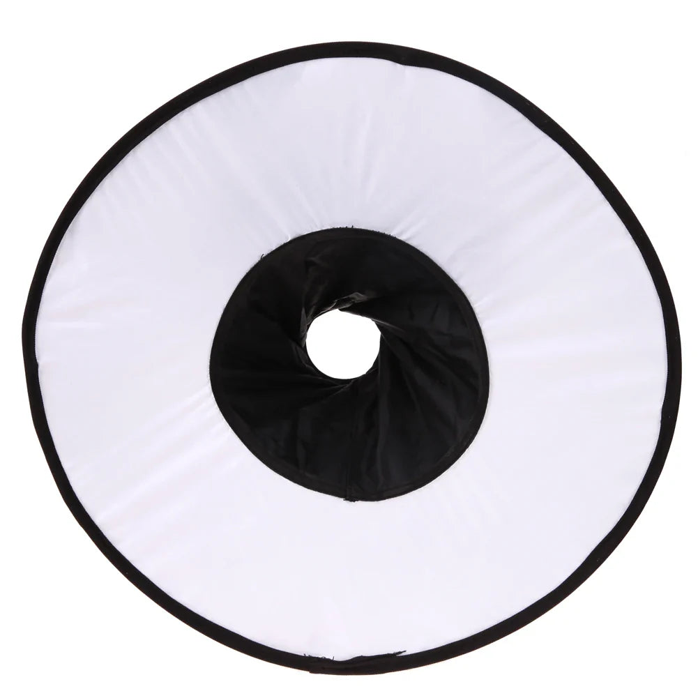 Ring Softbox SpeedLite Softbox Flash Light 45cm Foldable Diffuser Ring Speedlight Soft box - Korvel