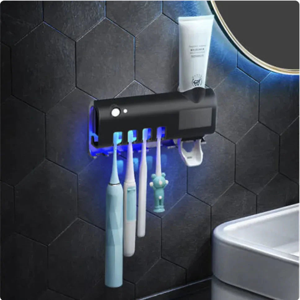Smart Ultraviolet Toothbrush Sterilizer & Wall-Mounted Holder