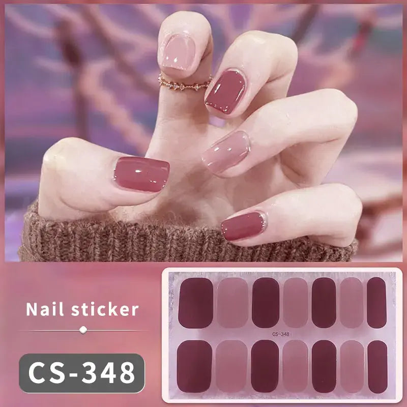 Premium DIY Gel Nail Stickers for Effortless Glam