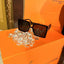 Lux Oversized Vintage D Shape Sunglasses