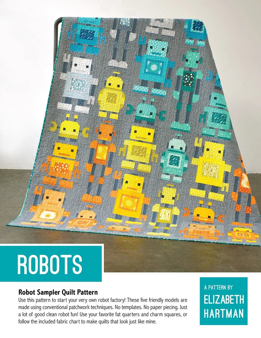 Robots! Patchwork Quilt Sewing Pattern
