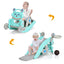 Ensemble de cheval à bascule et toboggan 4-en-1 pour enfants - Bleu