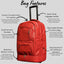 Red Leather Carry-On Roller Bag (Only 150 Made) - Korvel