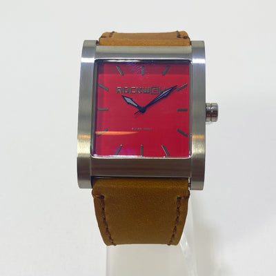 Rook Silver and Red Watch - Timeless Elegance