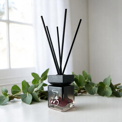 Grounding Eucalyptus Mint Reed Diffuser with Crystal Infusion, 100ml - Korvel