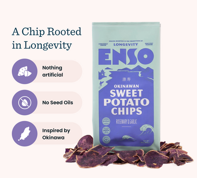 Okinawan Sweet Potato Chips | Rosemary & Garlic - Korvel