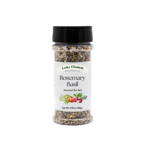 Sel de mer assaisonné aux herbes de romarin et de basilic Lesley Elizabeth - 252mL