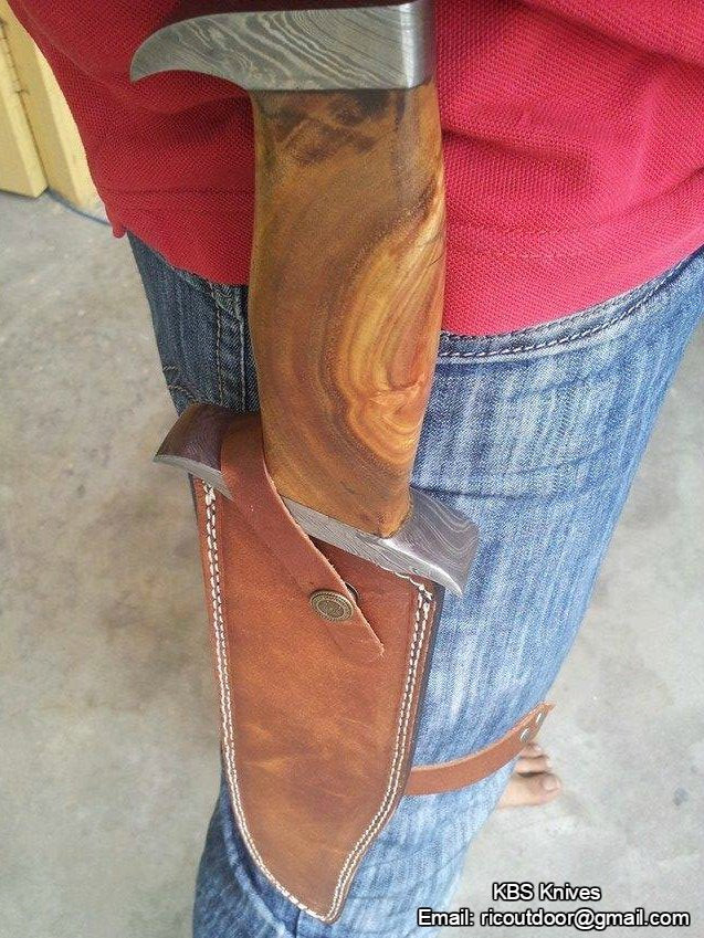 Ultimate Rambo Knife – 17" Handcrafted Damascus Steel Blade with Premium Rosewood Handle - Korvel