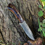 KBS Knives - 'Wilderness Warrior' Premium Custom Damascus Steel Hunting Knife with Elegant Rosewood Handle - Korvel