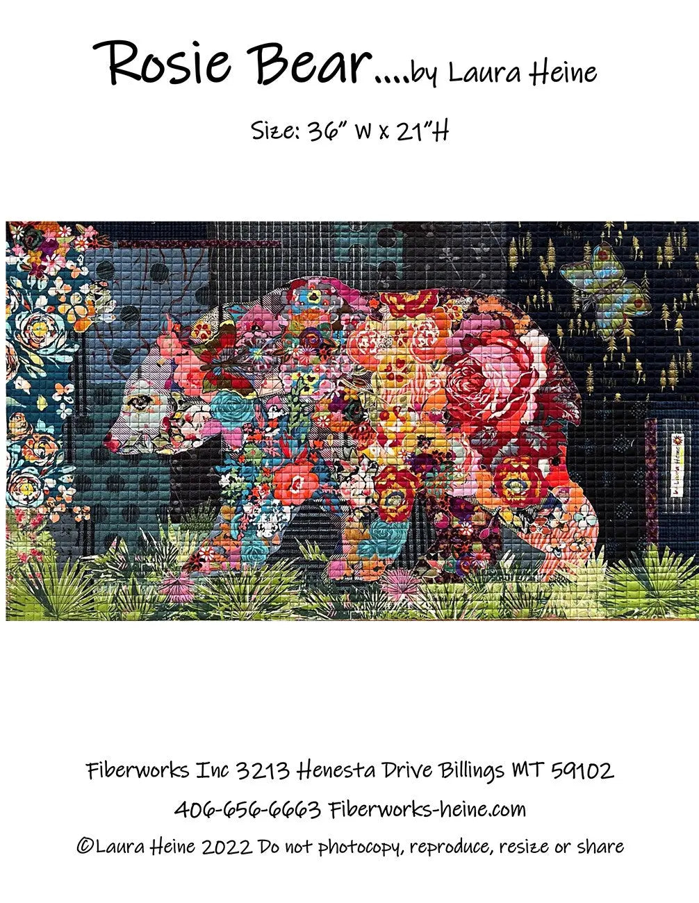 Rosie Bear Collage Sewing Pattern by Laura Heine