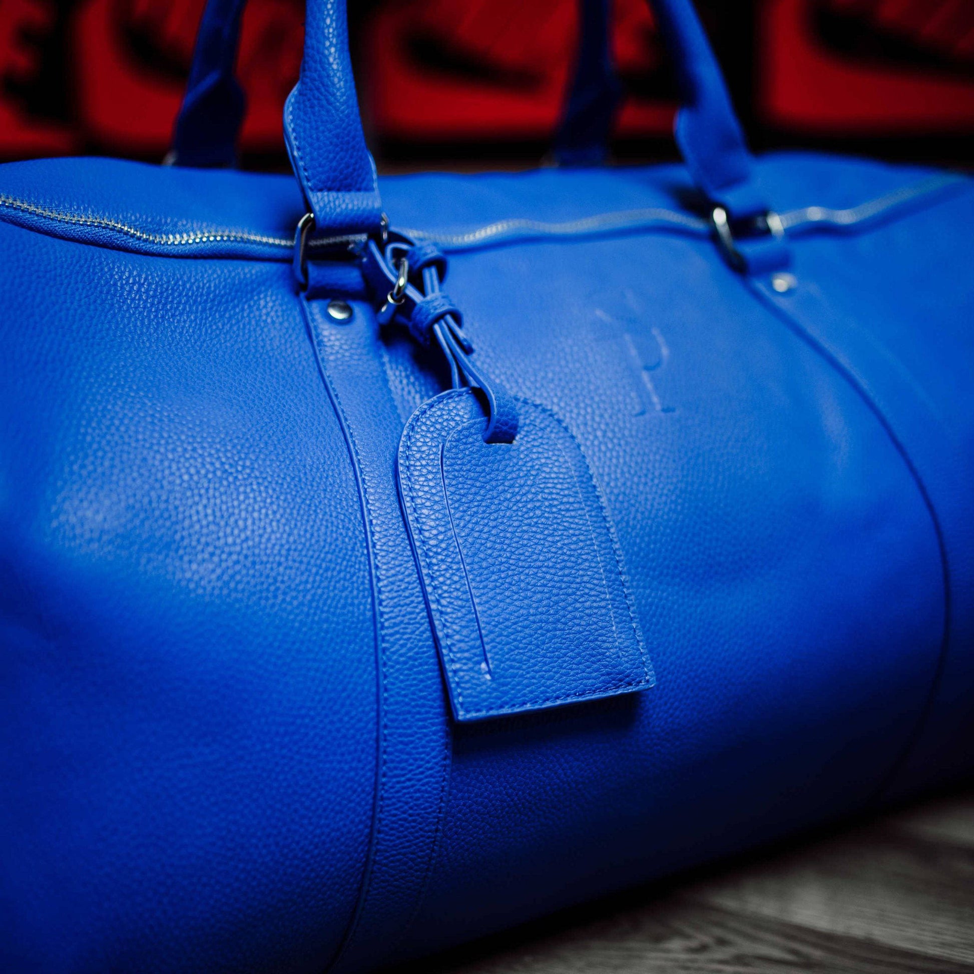 Royal Blue Leather Duffle Bag - Korvel