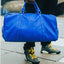 Royal Blue Leather Duffle Bag - Korvel
