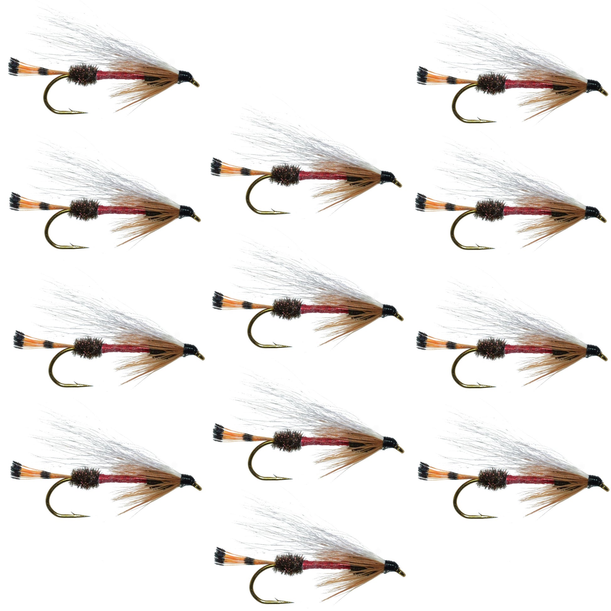 Classic Royal Coachman Bucktail Streamer Flies - 12 Pack, Size 4 - Korvel