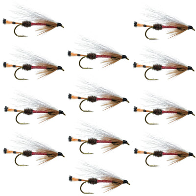Classic Royal Coachman Bucktail Streamer Flies - 12 Pack, Size 4 - Korvel