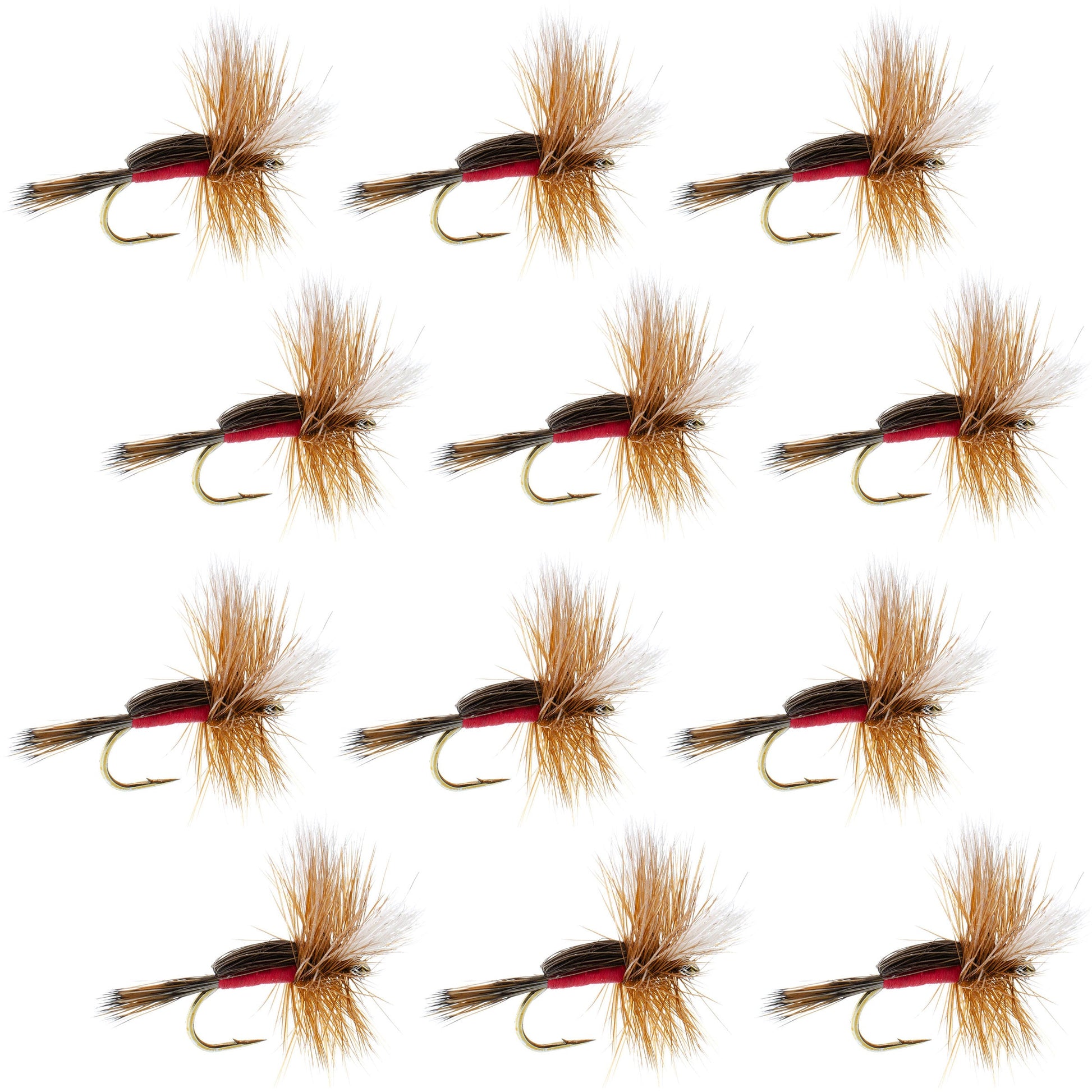 Classic Royal Humpy Hair Wing Dry Flies - 12 Pack, Size 8 - Korvel