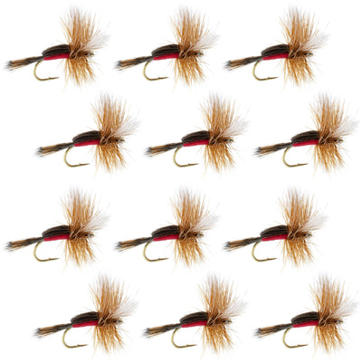 Classic Royal Humpy Hair Wing Dry Flies - 12 Pack, Size 8 - Korvel