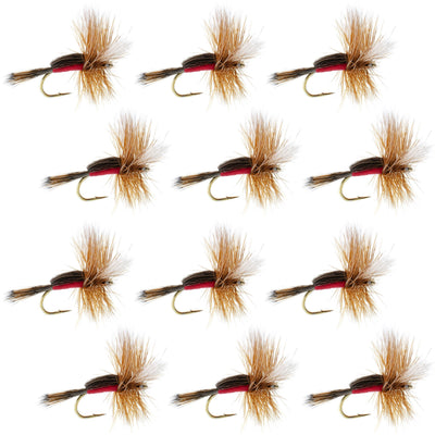 Classic Royal Humpy Hair Wing Dry Flies - 12 Pack Size 10 - Korvel