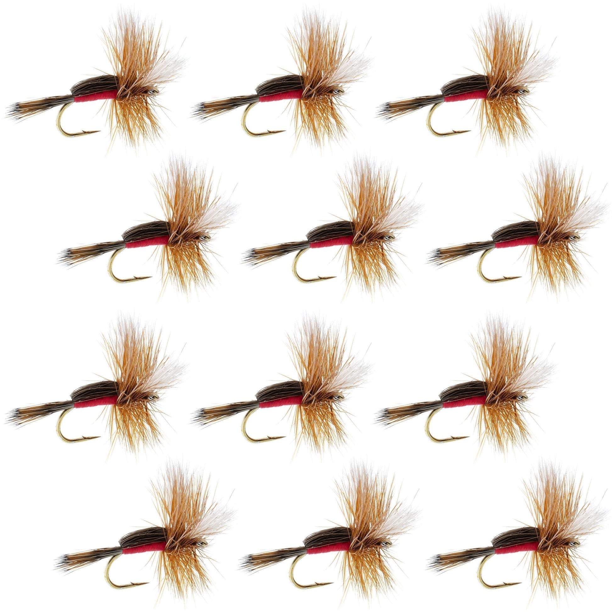 Classic Royal Humpy Hair Wing Dry Flies - 12 Pack, Size 16 - Korvel
