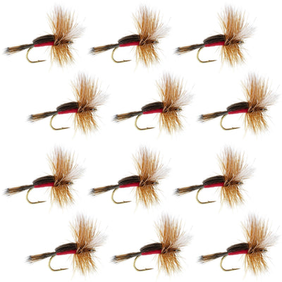 Classic Royal Humpy Hair Wing Dry Flies - 12 Pack, Size 16 - Korvel