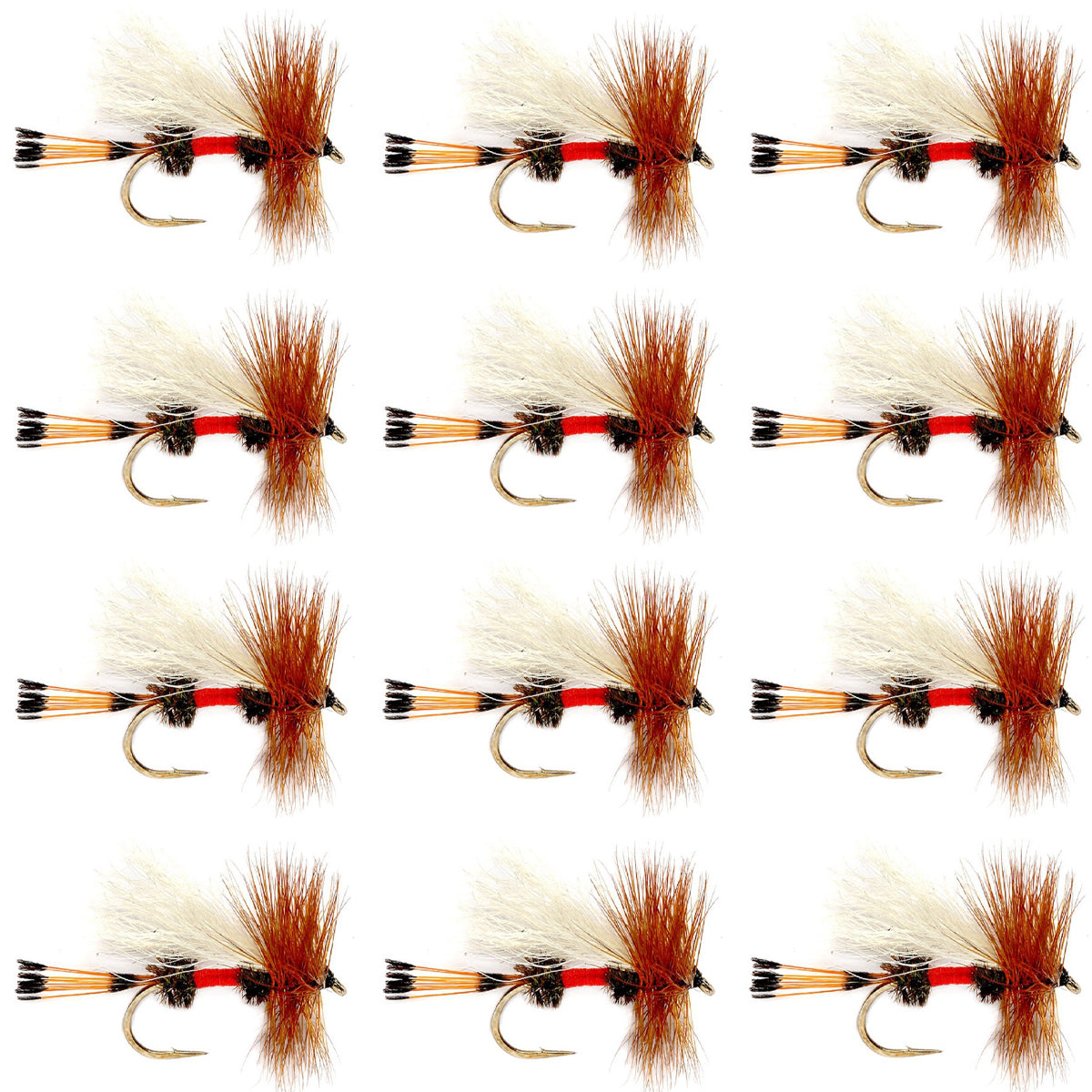 Classic Royal Trude Dry Fly - 12 Premium Size 14 Flies - Korvel
