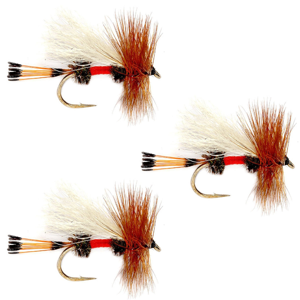 3-Pack Classic Royal Trude Dry Flies - Size 16 - Korvel