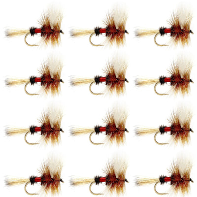 Classic Royal Wulff Trout Dry Flies - 12 Premium Size 16 Flies - Korvel