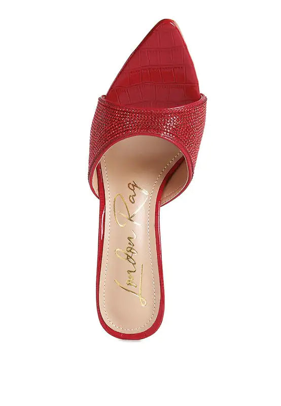 Elegant Ballroom Stiletto Heels with Rhinestone Accents