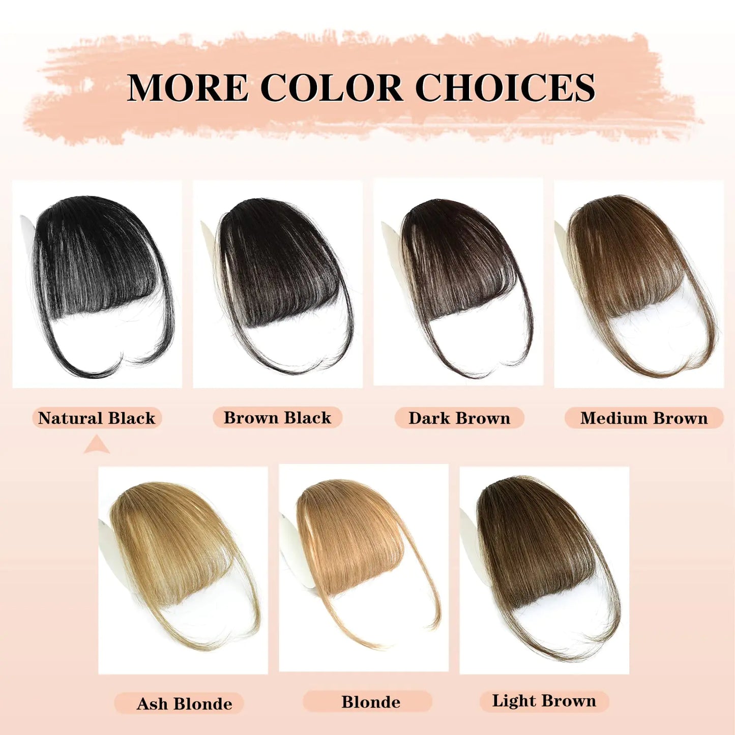 NAYOO Clip-In Bangs - Extensiones de Cabello Humano 100% Real